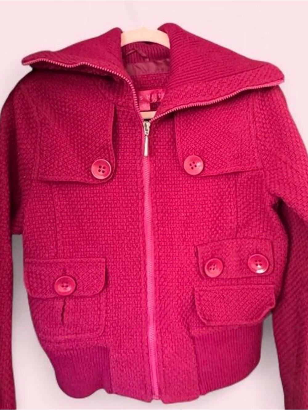 Paris Hilton Zip Jacket with Button Pockets